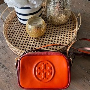 Tory Burch Orange/Red/Pink Perry Bombe Crossbody-NWOT